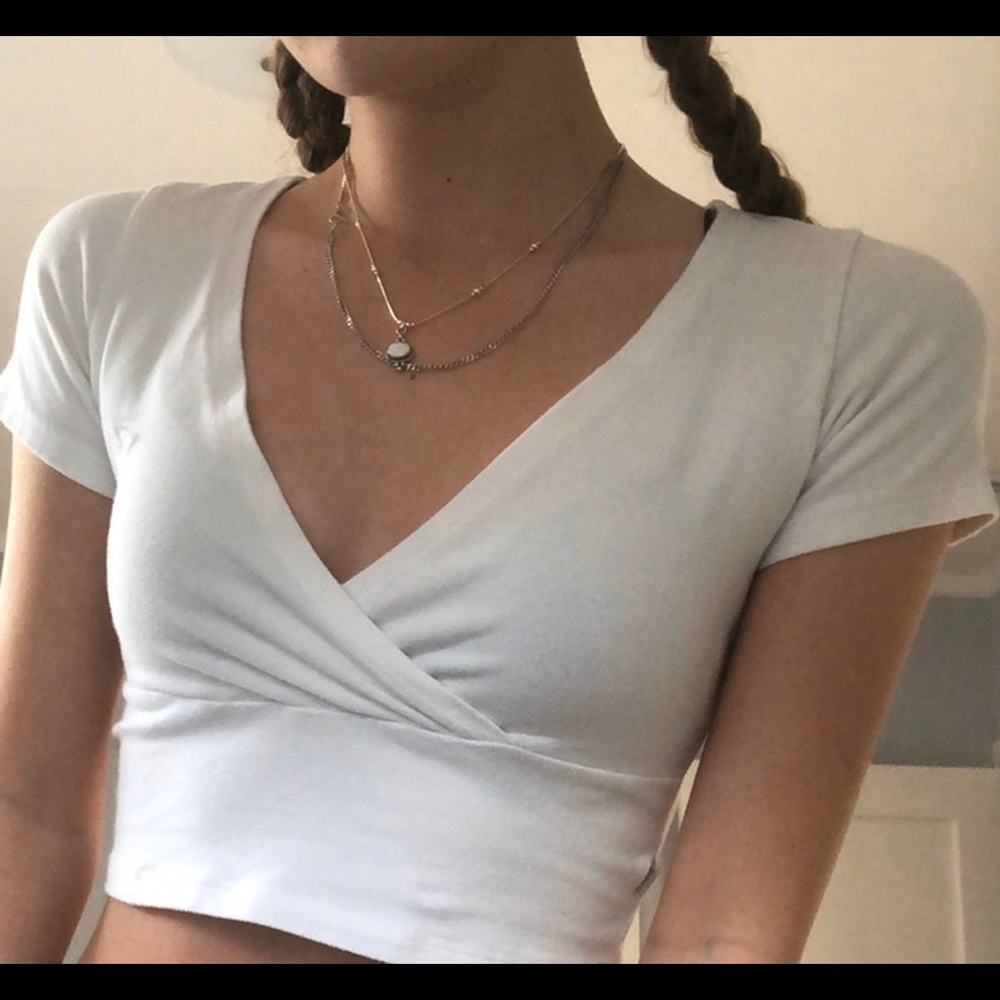 White Brandy Melville Crossover top